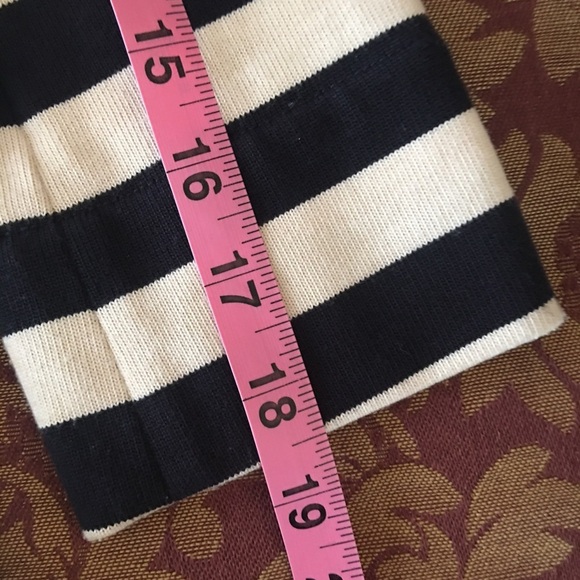 J. Crew Nautical Striped Cardigan Double Breasted Cream Navy blazer Size XXS - Picture 7 of 10